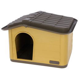 Casa Kerbl Pet Paola Eco para gatos - color de miel / negro: 60 x 51 x 41 cm (L x An x Al)