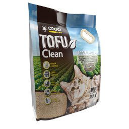 Croci Tofu Clean arena biodegradable para gatos - 10 litros (aprox. 4,5 kg)