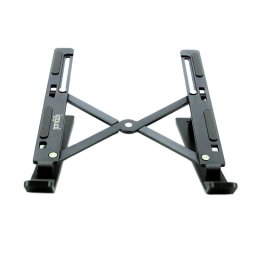 Iggual Soporte Elevador Portátil Plegable de Aluminio Gris para Portátil hasta 17
