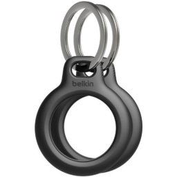 Belkin Soporte Llavero Resistente a Rayones para Apple Airtag, Pack de 2, Color Negro