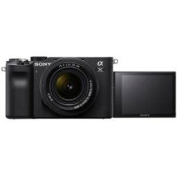 Sony Alpha 7C cámara Evil Full Frame con objetivo zoom de 28-60mm y sensor CMOS Exmor R de fotograma completo de 24,2 MP. Vídeos 4K(ILCE7CLB.CEC). Negro