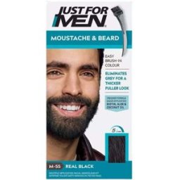 Just for Men Tinte para bigote y barba a base de gel de fácil aplicación 1 un. M-55 Real Black