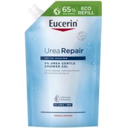 Eucerin Urea Repair 5% Urea Gel de ducha suave limpia y exfolia 400mL Recarga