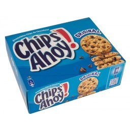 Galleta chips ahoy paquete de 128 gr caja de 2 unidades