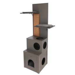 Casa de juegos Kerbl Pet ECO Alex para gatos - gris