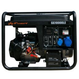 ITCPower Generador Eléctrico 12V Arranque Eléctrico Depósito XL Chasis 32mm LED Panel Pro 8KW