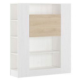 Home Heavenly Darcy Estantería Multifunción para Estudio 140x119.6x34.5cm Blanco/Roble
