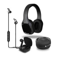 Auriculares Denver inalámbricos Bluetooth 5.0 diadema IPX4 negros con micrófono integrado