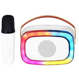 Altavoces Trevi Karaoke Mini Party inalámbricos y alámbricos 10W LED micrófono incluido