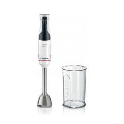 Batidora de Inmersión 600W Bosch MSM4W210, Acero Inoxidable, 0.6L, Negro/Blanco, Eje Desmontable
