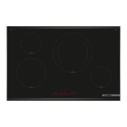 Placa de Inducción 80cm 4 Zonas 7400W Vidrio-Cerámica Negra Control Táctil Home Connect