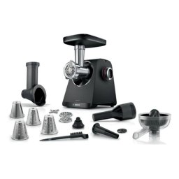 Picadora Bosch Serie 4 MFWS450B 500W Negra, 2,5 kg/min, Doble cuchilla, Exprimidor, 2 Velocidades