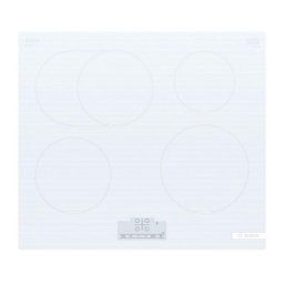 Placa inducción Bosch PIF612BB1E 60cm 7400W Blanco, 4 zonas, Control táctil, PowerBoost