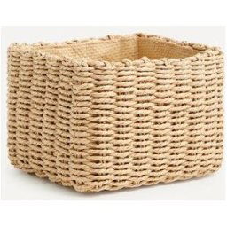 El Corte Inglés Cesta de fibra de papel . Natural Mediano