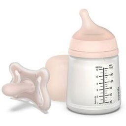 Suavinex Set primeros comienzos gama ZERO Biberón, tetina recambio y bolsa anticólicos. Natural niño