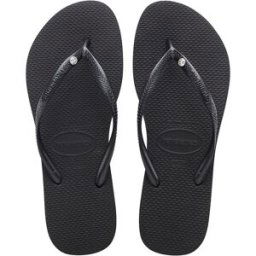 Havaianas Chanclas de dedo de mujer Slim Crystal SW II . Negro 33-34