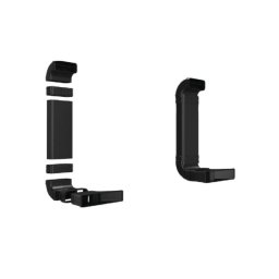Kit de salida de aire para placas con ventilación integrada, compatible con panaderas de 60 cm, negro
