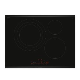 Placa de inducción 3 zonas 7400W, 71 cm, Touch, Home Connect, negra, Bosch PID775HC1E