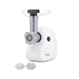 Moulinex ME208139 Picadora de Carne 1400W, Blanca, 1 Velocidad, Partes lavables