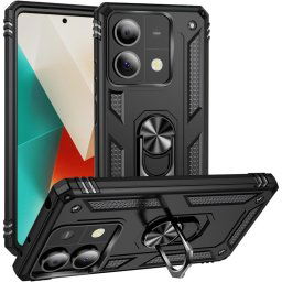 Max Power Digital Funda Magnética Para Xiaomi Redmi Note 13 4g Carcasa Con Anillo Giratorio Negro