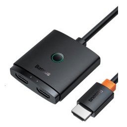Adaptador HDMI Baseus AirJoy 2x HDMI 3840x2160 4K Ultra HD Negro ABS PC