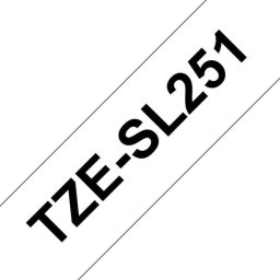 Cinta autolaminada Brother TZESL251 24mm x 8m negro sobre blanco, resistente a arañazos