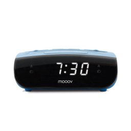 Radio reloj despertador digital doble alarma, pantalla LED grande, radio FM, función Sleep, USB y alimentación dual