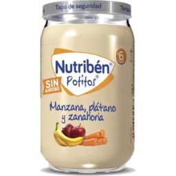 NUTRIBEN Nutribén Potitos manzana, plátano y zanahoria 1 potito 235g