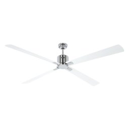 CasaFan Eco Neo III CH-WE/LG Ventilador de Techo con Motor Luz Mando y Aspas Reversibles 28W
