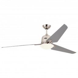 CasaFan Eco Aviatos BN-SL Ventilador de Techo con Motor DC Luz y Mando 24W Plata/Cromo Satinado