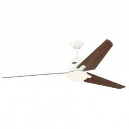 CasaFan Eco Aviatos Ventilador de Techo con Motor DC Luz y Mando 24W Blanco/Nogal
