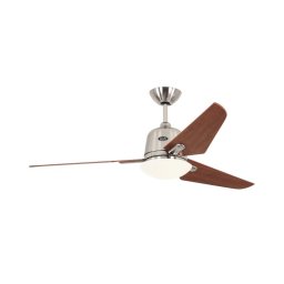 CasaFan Eco Aviatos BN-KI Ventilador de Techo con Motor DC Luz y Mando Cereza/Cromo Satinado