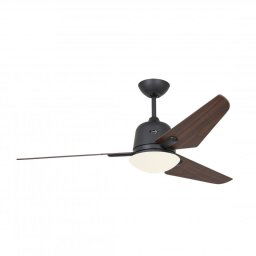 CasaFan Eco Aviatos 132 BG-NB Ventilador de Techo con Motor DC Luz y Mando 24W Nogal/Gris Basalto