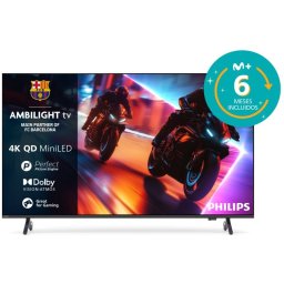 Philips Ambilight QD MiniLED MiniLED 75" 75MLED920 4K 194cm 75" Smart TV Dolby Vision y Dolby Atmos Titan OS