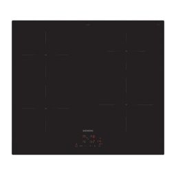 Placa de inducción Siemens iQ100 EU611BEB5E 4 zonas 60cm touch control negro