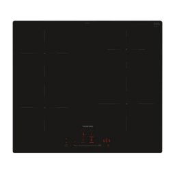 Placa de inducción Siemens EH601HEB1E 60 cm 4 zonas, Touch Control, Vidrio cerámico, Negro