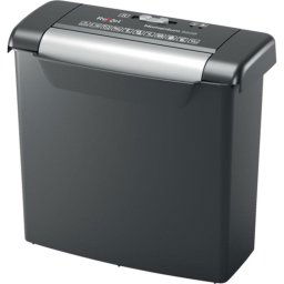 Destructora de papel Rexel Momentum S206, corte en tiras 6 mm, 6 hojas, cesto 9L, negro/gris, nivel P-2, 72 dB