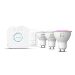 Punto de iluminación inteligente LED 4,2W GU10 RGBW, Bluetooth, 400lm, regulable, pack 3 unidades
