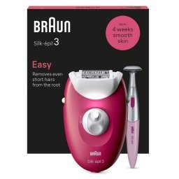 Depiladora Braun Silk-épil 3 3-202 20 pinzas Recortadora Función Masaje AC Berry