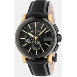 Gucci Reloj de hombre G-Chrono YA101203 de piel negro. Negro