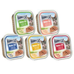 Happy Cat Minkas Duo en tarrinas 24 / 32 x 100 g - Pack mixto (5 variedades) - 24 x 100 g