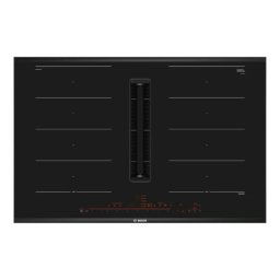 Placa inducción 80 cm Bosch Serie 8 PXX875D67E 7400W 4 zonas extracción integrada negro táctil