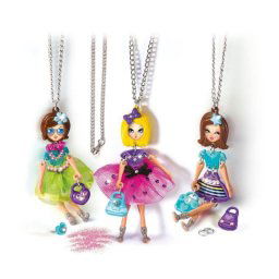 Kit de manualidades Clementoni 18587 Crazy Chic My Charm Dolls 4 amuletos personalizables