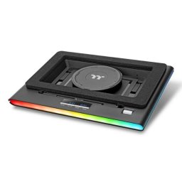 Base refrigeradora para portátil, 1 ventilador 12 cm, ajuste de velocidad, USB, negro, 415x333mm