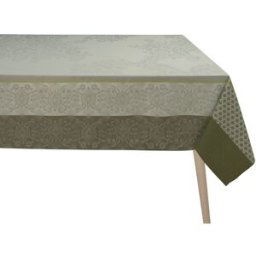 Le Jacquard FranÇais Mantel antimanchas resinado Voyage Iconique Enduit . Verde 175 x 250 cm