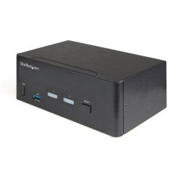 Switch KVM 2 Puertos HDMI 2.0 4K Dual Monitor Hub USB 3.0 Audio 7.1 HDR Negro