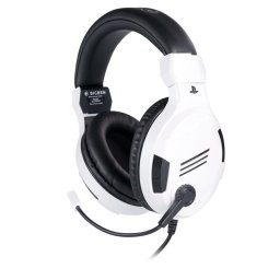 Auriculares Big Ben con cable, micrófono boom, diadema, blanco y negro para gaming