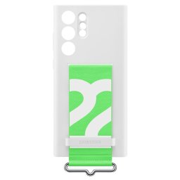 Samsung Silicone Cover con Correa para Galaxy S22 Ultra Blanca