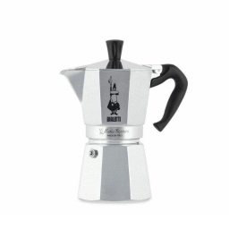Cafetera Italiana Bialetti Moka Express 6 Tazas 0.3L Aluminio Negra