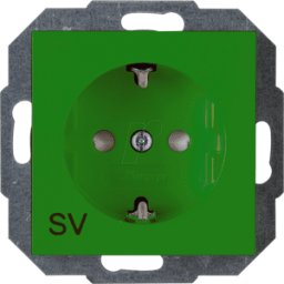 KOPP EL 07 940008003 - Outlet, one-way, child safety, HK07 SV green
